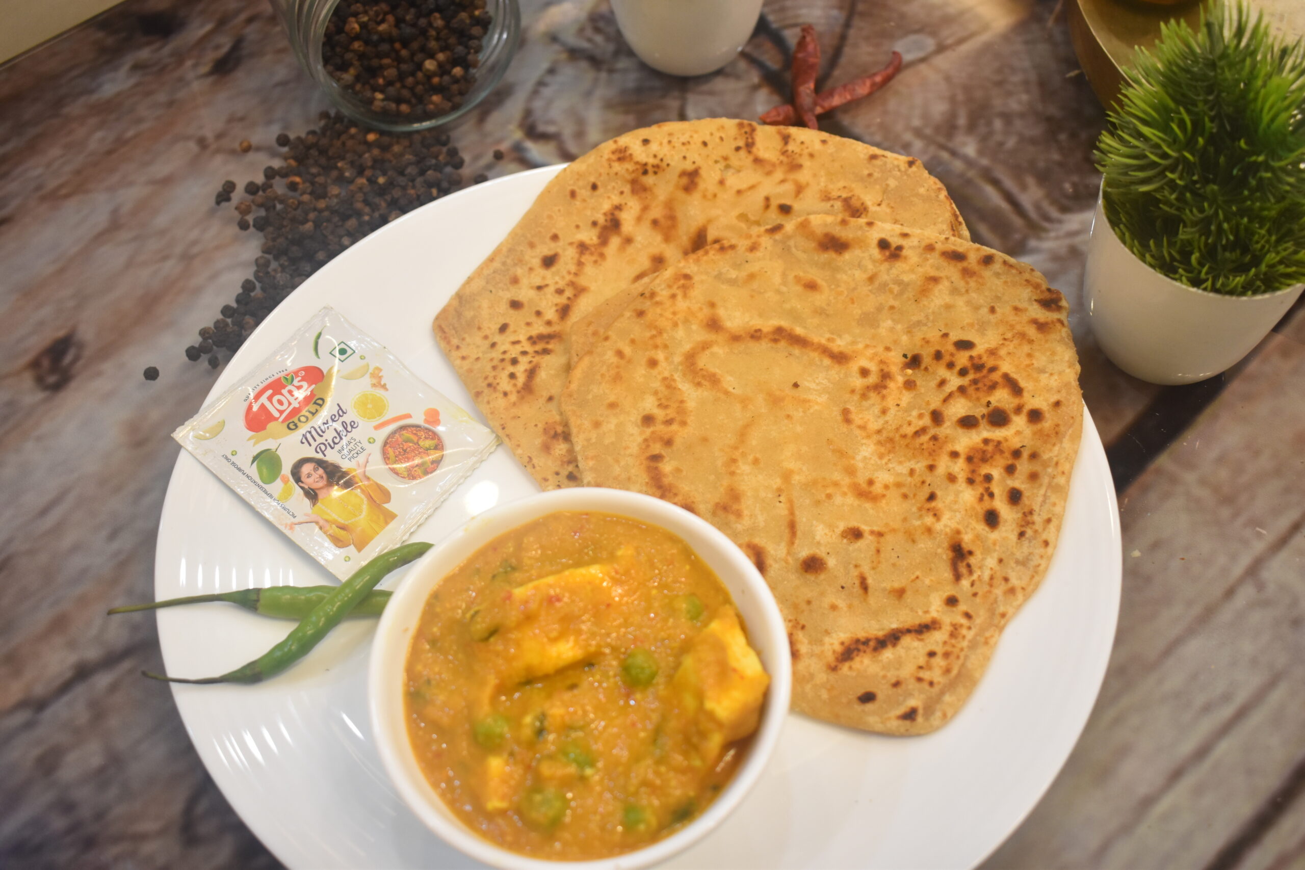 Matar Paneer Meal
